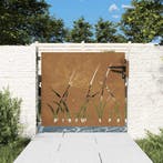 vidaXL Poort 85x75 cm grasontwerp cortenstaal, Verzenden, Nieuw