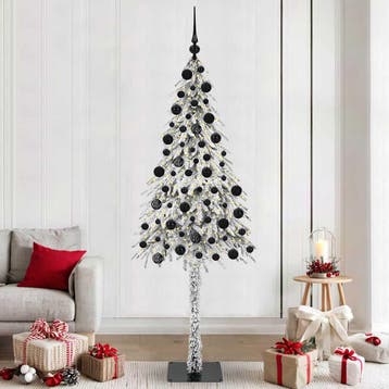 vidaXL Kerstboom met 300 LED met standaard Wit 210 cm PE en, Verzenden, Nieuw