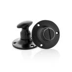 WC slot draaiknop mat zwart rond rozet - retro jaren 30 t..., Ophalen of Verzenden, Slot