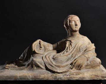 Etruscan Terracotta Crematieurn met TL-test. Ex-Galerie