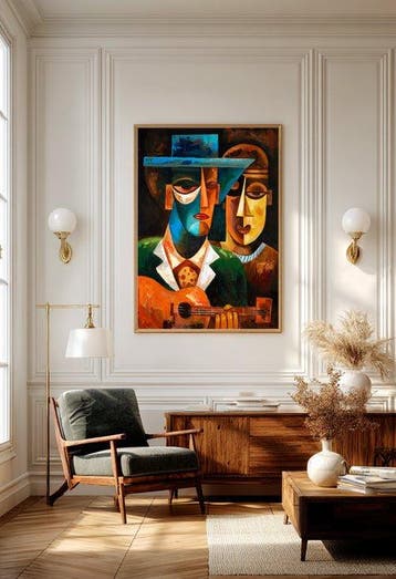 E. Pérez Lezcano - Dos en la Noche XL (No Reserve), Antiquités & Art, Art | Peinture | Moderne