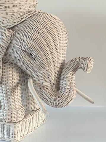 Plantentafel - Rattan, Hout - olifant, Antiek en Kunst