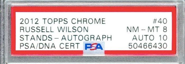 2012 Topps Chrome - Seattle Seahawks Russell Wilson #40A -, Verzamelen, Stickers