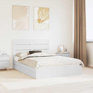 vidaXL Opbergbed met lade met hoofdeinde Wit 160 x 200 cm, Verzenden