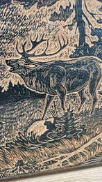 Snijwerk, Large Hand-Carved Wooden Panel (1965) - Grigore