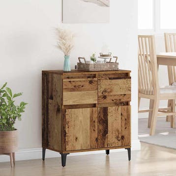 vidaXL Dressoir Oud Hout 60 x 35 x 70 cm Geengineerd Hout en, Huis en Inrichting, Verzenden, Nieuw