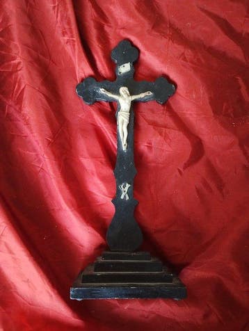 Antiek Crucifix - Hout, Been - 1800-1850 - 33 cm