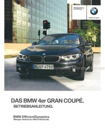 2016 BMW 4 SERIE GRAN COUPÉ INSTRUCTIEBOEKJE DUITS