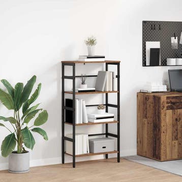 vidaXL Boekenplank 3-laags 40 x 29.5 x 115 cm Bewerkt hout, Verzenden, Nieuw