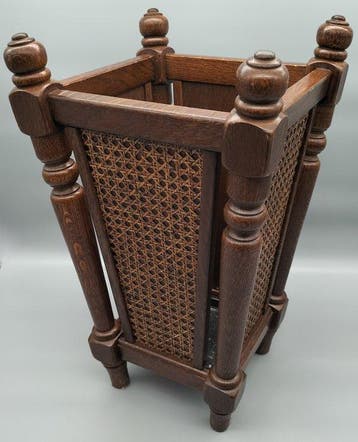 Victoriaanse stijl Bak - Hout, Rattan - Mid 20th century -