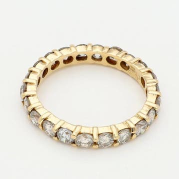 Ring - 18 karaat Geel goud Diamant (Natuurlijk), Bijoux, Sacs & Beauté, Bagues