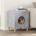 vidaXL Kattenhuis Beton 42,5 x 40 x 53 cm Bewerkt hout, Verzenden