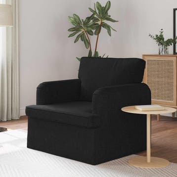 vidaXL bank / zetel Zwart 84 x 80 x 85 cm Stof, Verzenden, Nieuw