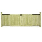 vidaXL Poorten 2 st 300x100 cm geïmpregneerd grenenhout, Verzenden, Nieuw