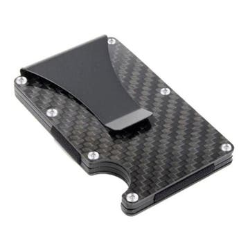 Aluminium Carbon Fiber Wallet - Portemonnee Portefeuille, Handtassen en Accessoires, Portemonnees, Verzenden, Nieuw