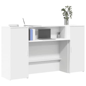 vidaXL Receptiebalie Wit 180x50x103,5 cm Bewerkt Hout, Verzenden, Nieuw