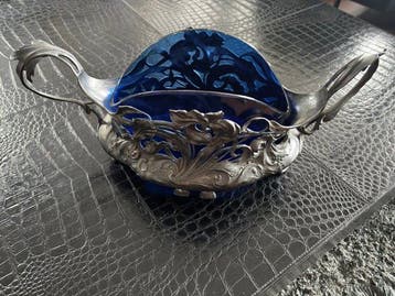 Jardinière - Metaal, Glas - Art Nouveau