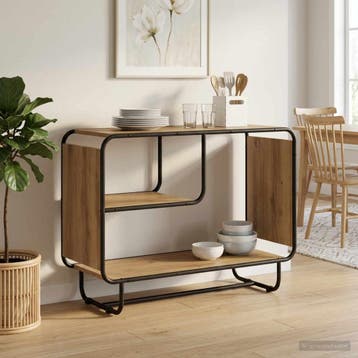 vidaXL Dressoir Artisanaal eiken 93.5 x 37.5 x 64.5 cm, Huis en Inrichting, Kasten | Dressoirs, Verzenden, Nieuw