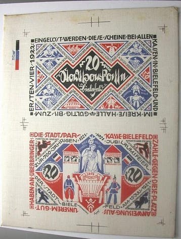 20 Mark 15 7 1921 Stadtsparkasse Bielefeld, Verzenden