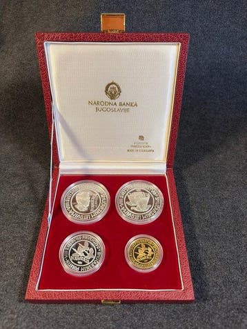 Joegoslavië. Set of 4 coins: 500, 1000, 10.000 Dinars 1985 /