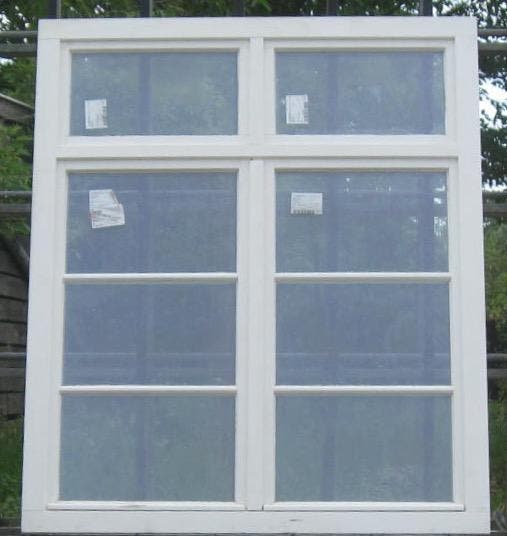 meranti houten raam , chassis , venster 152 x 180 wit, Doe-het-zelf en Bouw, Raamkozijnen en Schuifdeuren, Inclusief glas, Nieuw