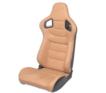 SIÈGE SPORT SEMI BAQUET STYLE RS CUIR DE BEIGE, Verzenden