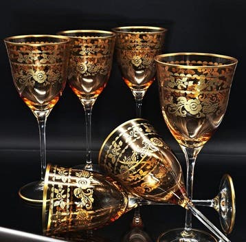 Artemisia - Drinkset (6) - Da Vinci - Kristal, gouden