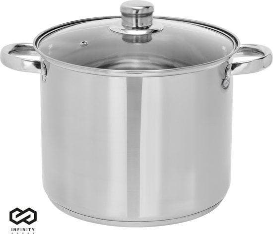 2dekans | Infinity Goods Soeppan - Glazen Deksel - 9L - 24, Maison & Meubles, Cuisine | Casseroles & Poêles, Enlèvement ou Envoi