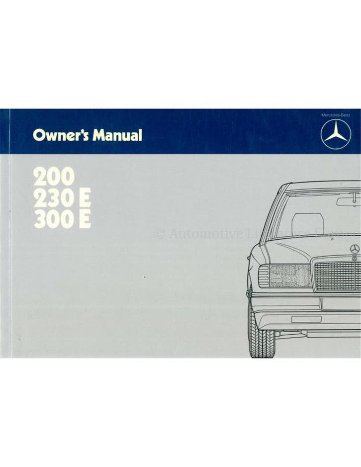 1985 MERCEDES BENZ E KLASSE INSTRUCTIEBOEKJE ENGELS, Autos : Divers, Modes d'emploi & Notices d'utilisation