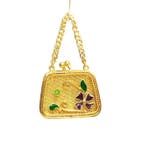 Miniature pochette en argent et smalti - Vermeil - Chine -