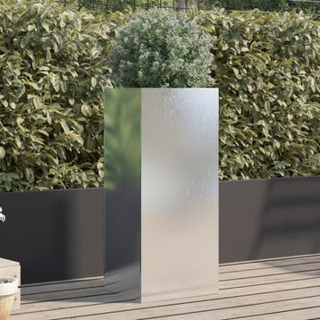 vidaXL Plantenbak 32x29x75 cm roestvrij staal zilverkleurig, Tuin en Terras, Verzenden, Nieuw