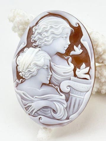 CASSIS MADAGASCARIENSIS - Cameo - Handgesneden camee