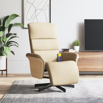 vidaXL Fauteuil verstelbaar met voetensteun stof, Verzenden, Nieuw