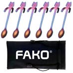 Fako Bijoux - 6x Theelepel / Koffielepel Hangende Kat -, Verzenden, Nieuw