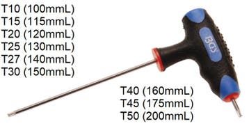 Bgs Technic T-sleutel wrench voor  schroeven, t10, lengte 10, Verzenden, Nieuw