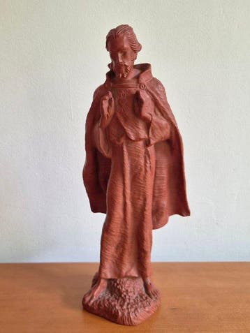 Figuur - Christusbeeld - 36 cm - Terracotta, Antiek en Kunst