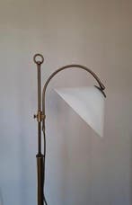 Gebogen vloerlamp - Messing
