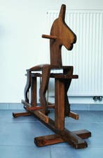 Meubles pour enfants - Bois - Cheval à bascule en bois, Antiquités & Art
