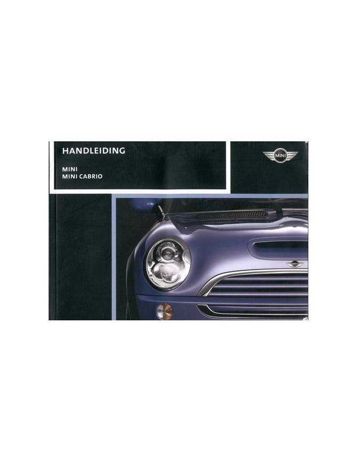 2005 MINI & CABRIO INSTRUCTIEBOEKJE NEDERLANDS, Autos : Divers, Modes d'emploi & Notices d'utilisation, Enlèvement ou Envoi