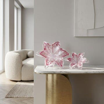 Tafelmiddenstuk (2) - Glas - Bloemen in Kunstglas