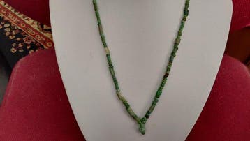 Oud-Romeins, Keizerrijk Glas Romeinse glazen kralen ketting,