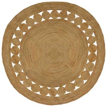 vidaXL Vloerkleden Naturel Ø 240 cm Jute, Verzenden, Nieuw