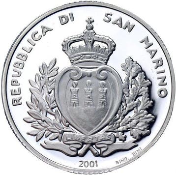 San Marino. 10.000 Lire 2001  Seoul  Proof (Zonder