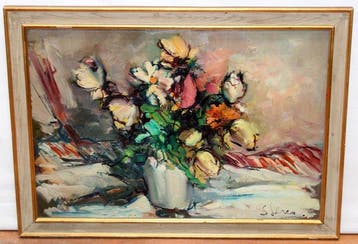 Joan Serra Melgosa (1899-1970) - Bodegón de flores