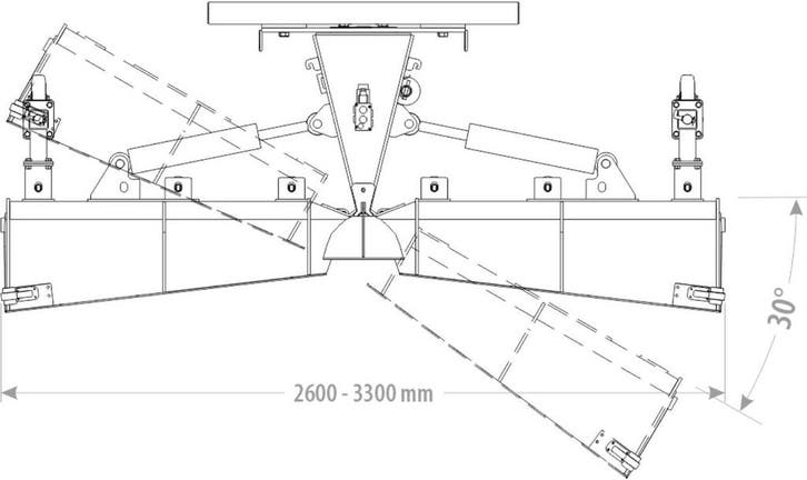 Kraffter Sneeuwschuif knik zwaar CPCV 2.60 - 3.30m, Zakelijke goederen, Landbouw | Werktuigen