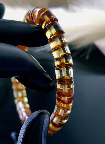 Ambre Bracelet en ambre baltique vintage - homme femme