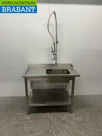 RVS Aanvoertafel t.b.v. doorschuifvaatwasser 110,5 x 77 x 90, Ophalen of Verzenden, Nieuw in verpakking