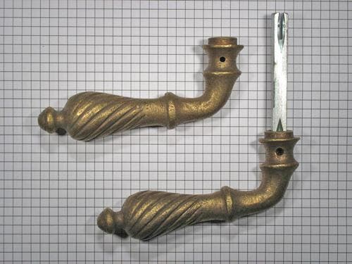 Set deurklinken messing antiek, Doe-het-zelf en Bouw, Deuren en Vliegenramen, Nieuw