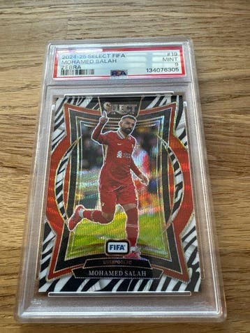 2024/25 Panini Select Mohamed Salah Zebra Parallel card -