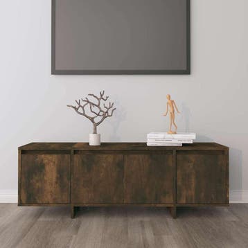 vidaXL Tv-meubel 120x30x40,5 cm bewerkt hout gerookt, Verzenden